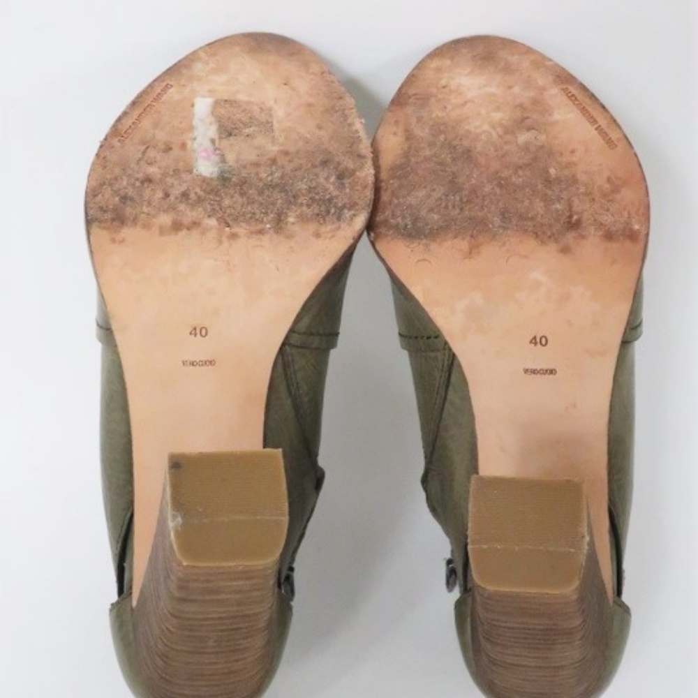 Alexander Wang Platform Booties Livia Sage Leather - Picture 8 of 9